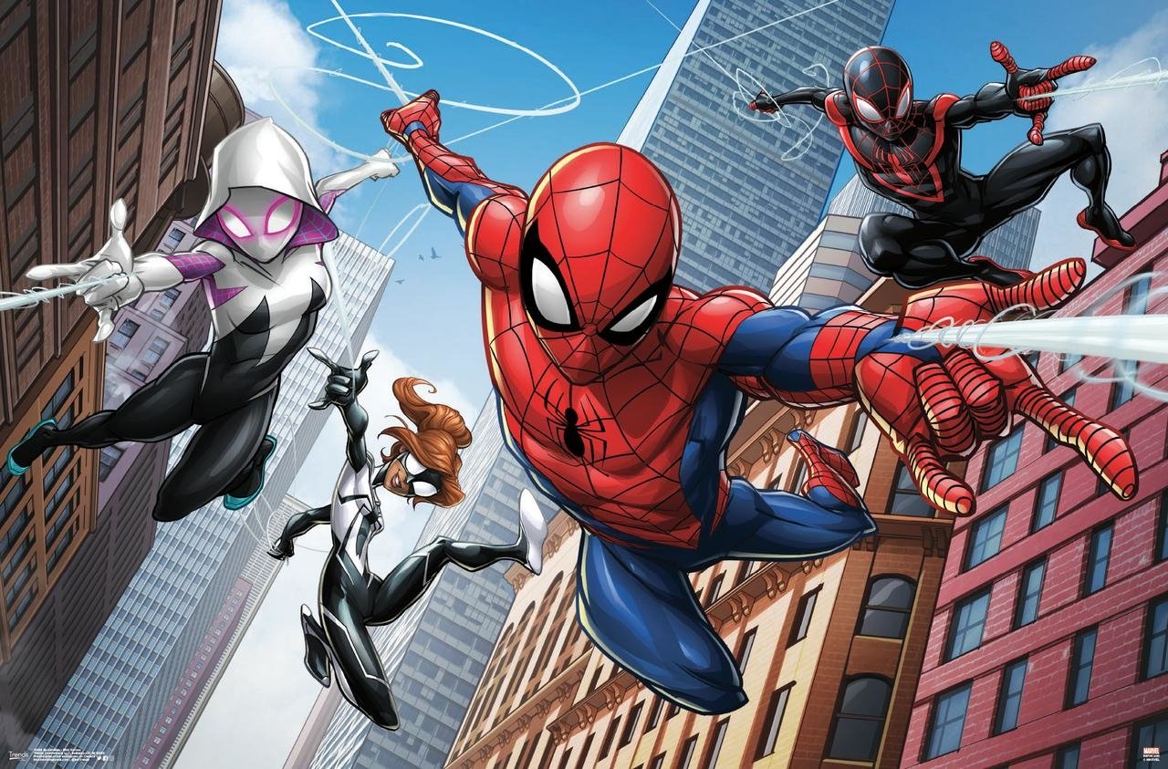 Download City Spider-Girl Spider-Gwen Anya Corazon Miles Morales Spider Man TV Show Marvel's Spider-Man Art