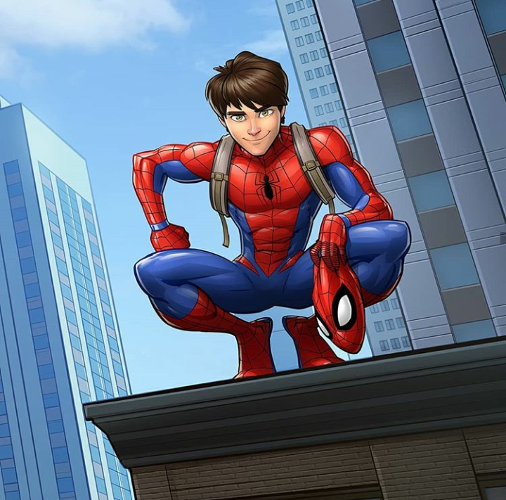 Download Mask Brown Hair Spider Man Peter Parker TV Show Marvel's Spider-Man Art