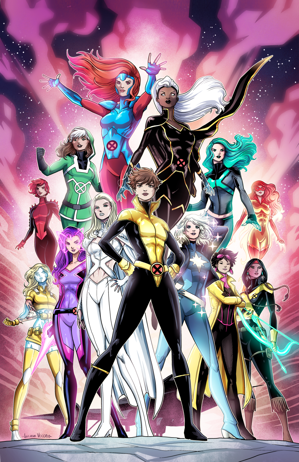 Download Mirage (Marvel Comics) Mutant Jean Grey White Queen (Marvel Comics) Emma Frost Kitty Pryde Jubilee (Marvel Comics) Psylocke (Marvel Comics) Polaris (Marvel Comics) Rachel Summers Rogue (Marvel Comics) Firestar (Marvel Comics) Storm (Marvel Comics) Dazzler (Marvel Comics) Comic X-Men Art