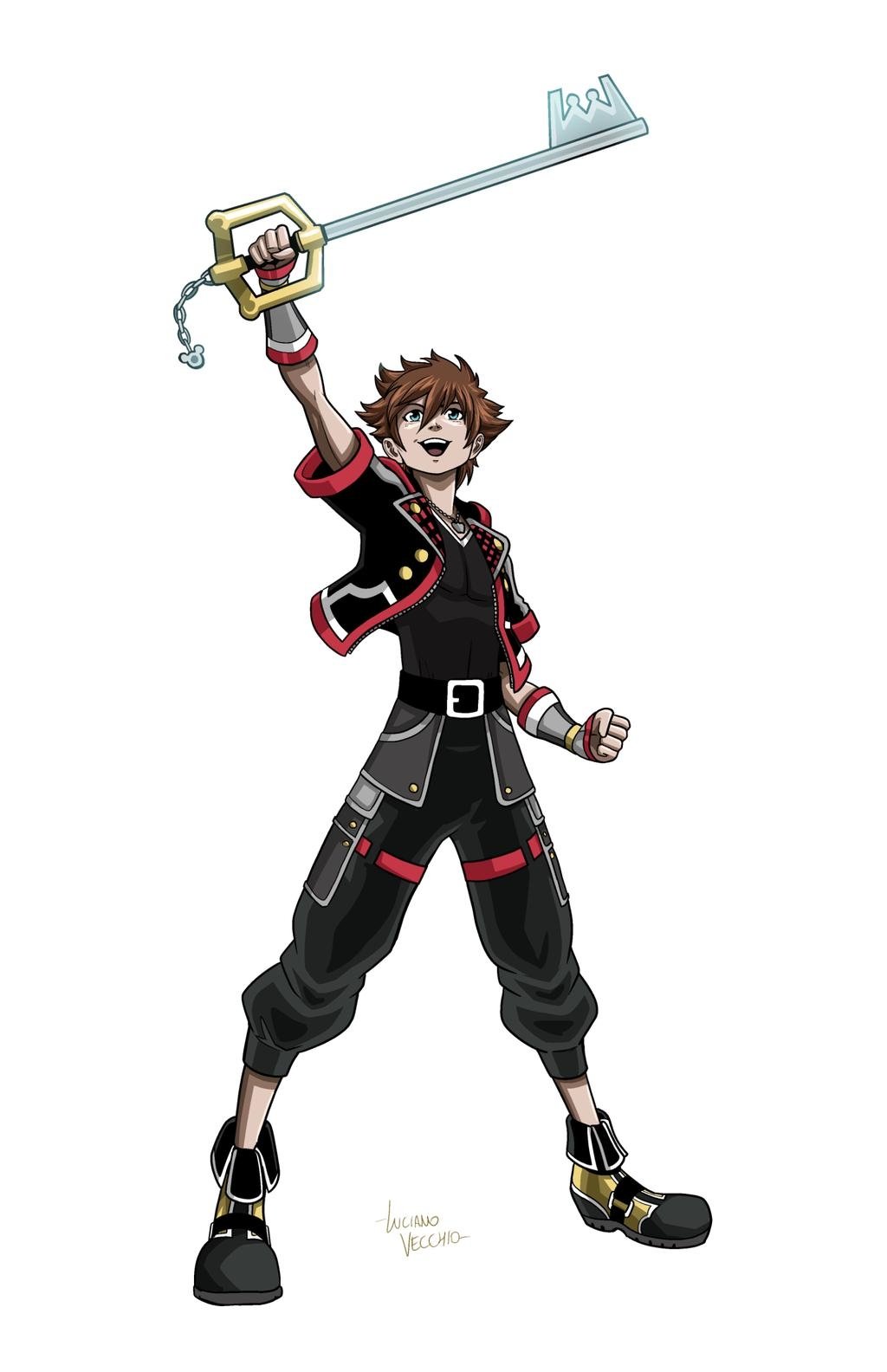 Download Brown Hair Keyblade Sora (Kingdom Hearts) Video Game Kingdom Hearts III Art
