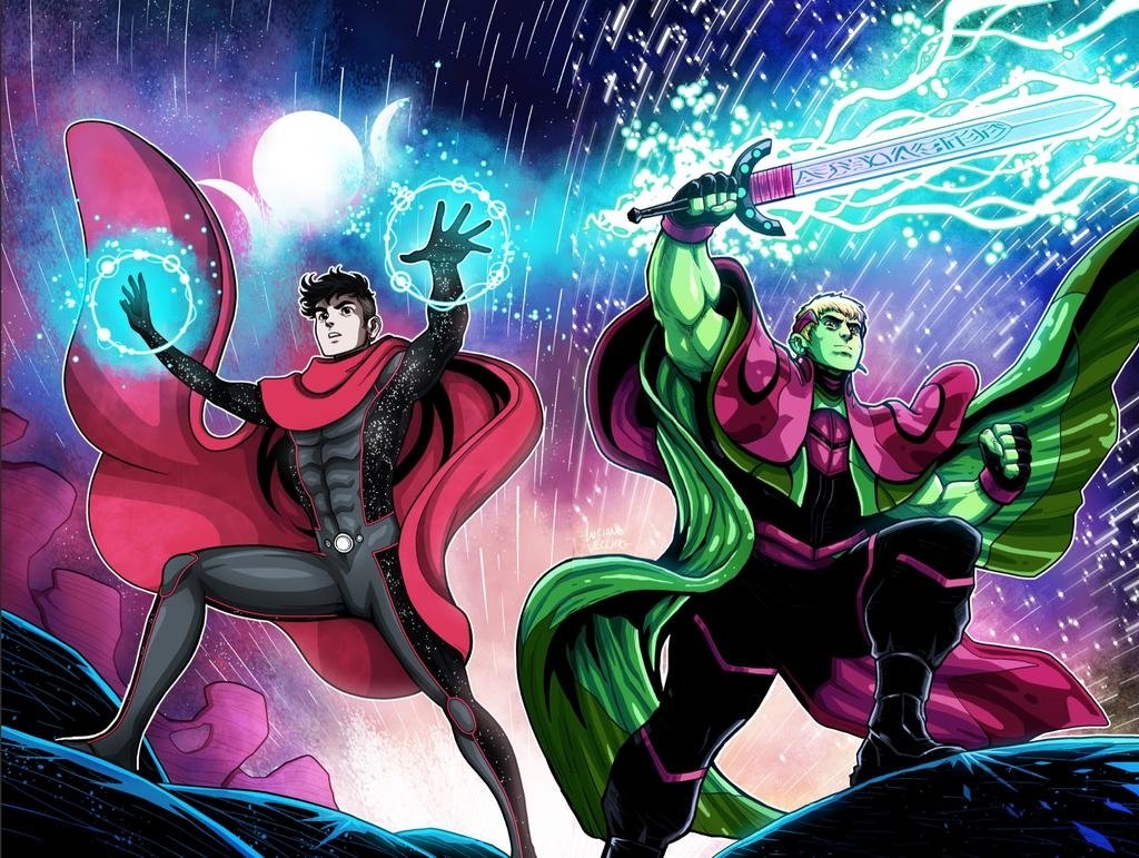 Download Billy Kaplan Theodore Altman Hulkling (Marvel Comics) Wiccan (Marvel Comics) Comic Young Avengers Art