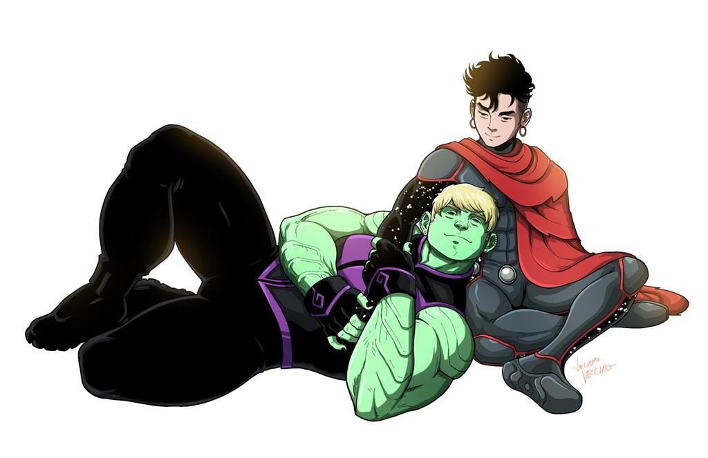 Download Billy Kaplan Theodore Altman Hulkling (Marvel Comics) Wiccan (Marvel Comics) Comic Young Avengers Art