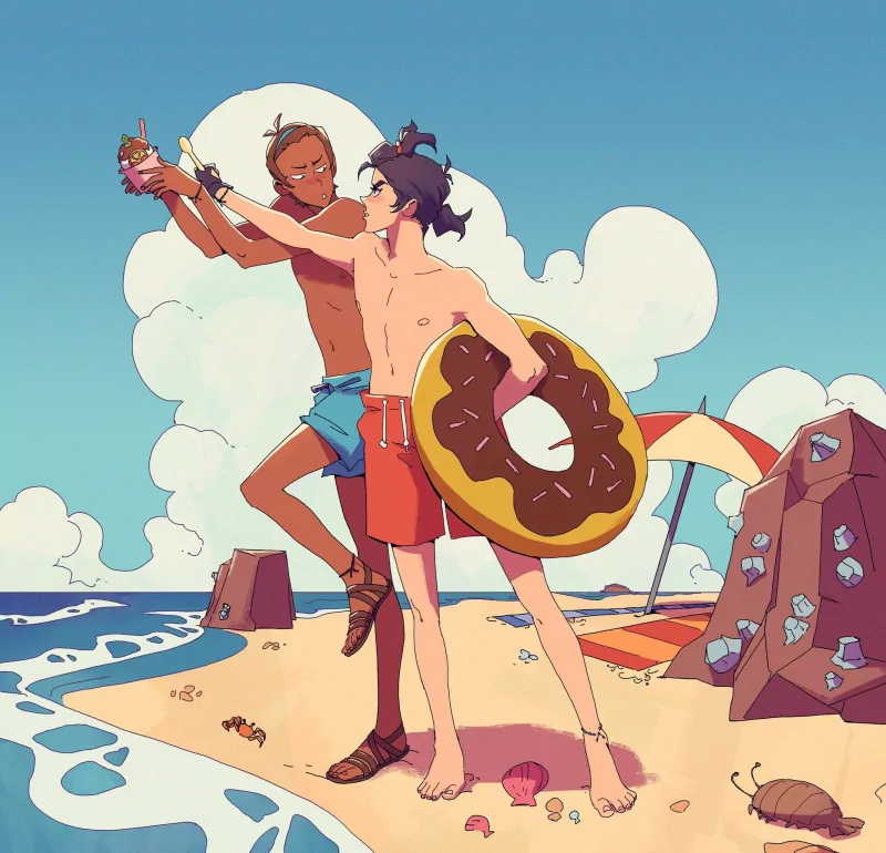 Klance (Voltron) Voltron Legendary Defender shorts Lance (Voltron) Keith Kogane TV Show Image