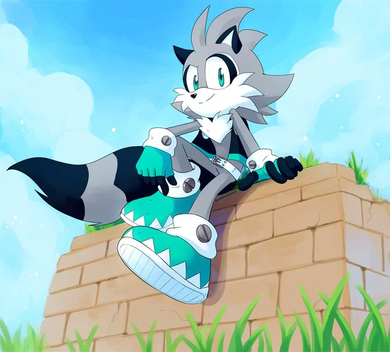 fan character smile Stripes the Raccoon video game Sonic the Hedgehog Image