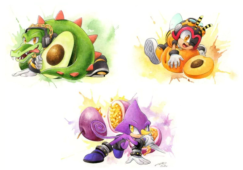 Espio the Chameleon Charmy Bee Vector the Crocodile video game Sonic the Hedgehog Image