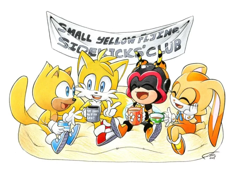 cute Charmy Bee Cream the Rabbit Miles 'Tails' Prower Ray the Flying Squirrel video game Sonic the Hedgehog Image