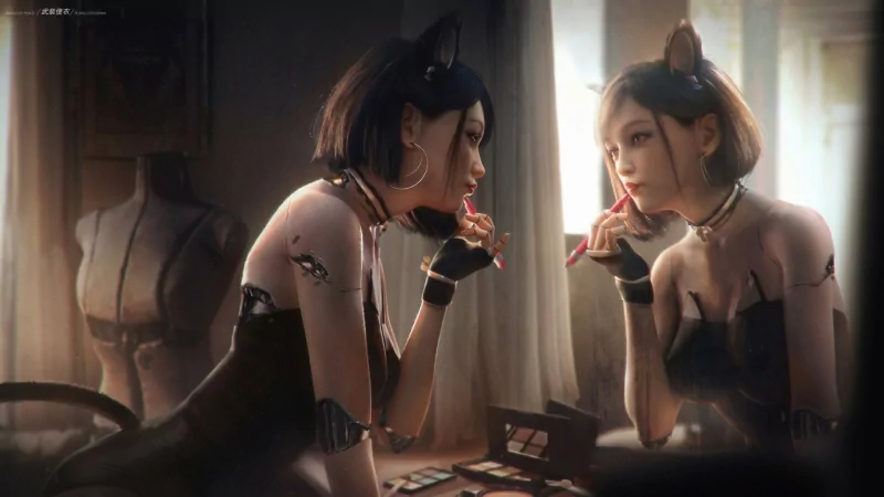 mirror Sci Fi cyberpunk Image