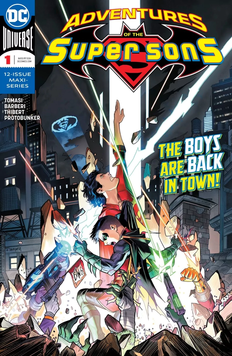 DC Comics Jon Kent Damian Wayne Robin (DC Comics) Superboy Comic Adventures of The Super-Sons Image