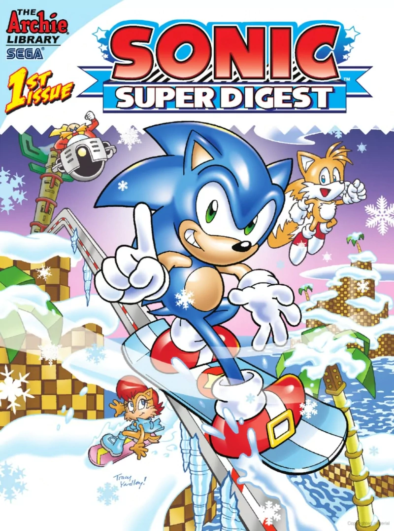 Archie Comics blue eyes green eyes Doctor Robotnik Miles 'Tails' Prower Sonic the Hedgehog Sally Acorn Comic sonic super digest Image