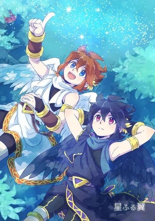brown hair black hair wings angel Dark Pit (Kid Icarus) Pit (Kid Icarus) video game Kid Icarus Image