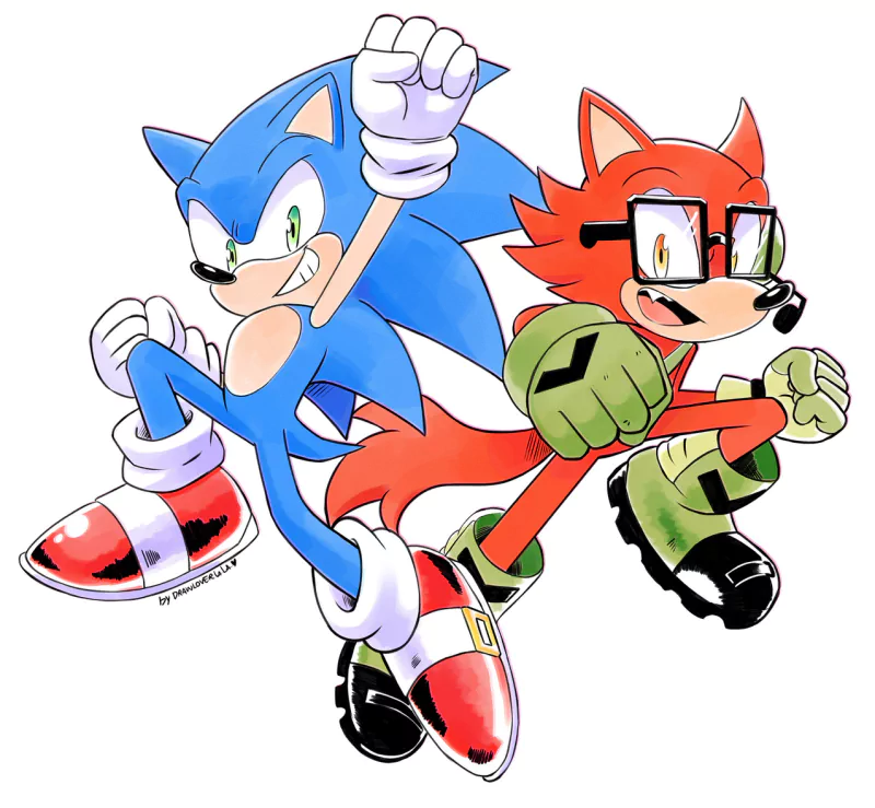 glasses green eyes boots sneakers smile Gadget the Wolf Sonic the Hedgehog video game Sonic Forces Image