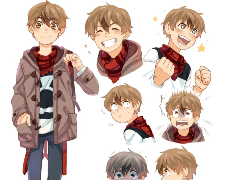 two-toned hair yellow eyes smile David García Martínez Comic Lalin's Curse Image