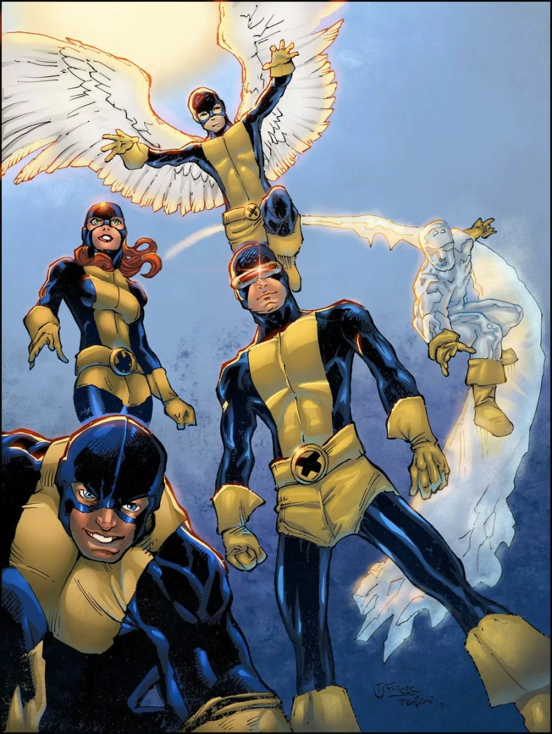 Scott Summers Marvel Girl Original X-Men Warren Worthington III mutant Beast (Marvel Comics) Angel (Marvel Comics) Iceman (Marvel Comics) Cyclops (Marvel Comics) Jean Grey Comic X-Men Image