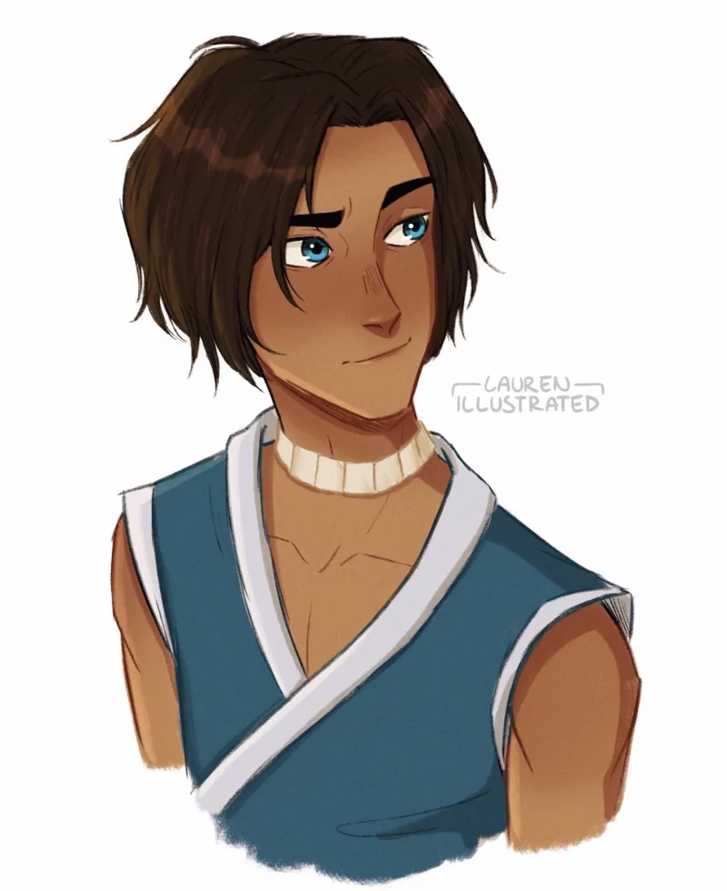 blue eyes Sokka (Avatar) Anime Avatar: The Last Airbender Image
