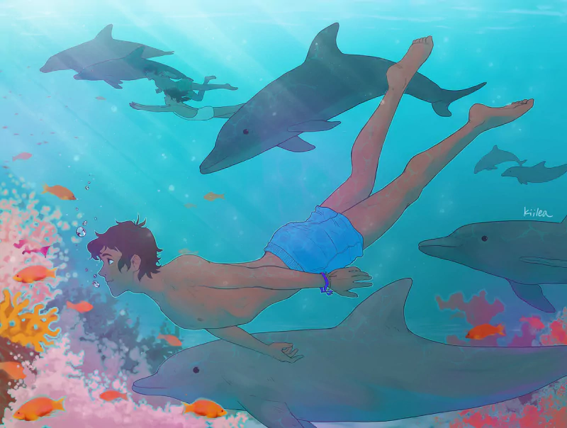 legs fish underwater dolphin feet swimming Lance (Voltron) Voltron Legendary Defender TV Show Image