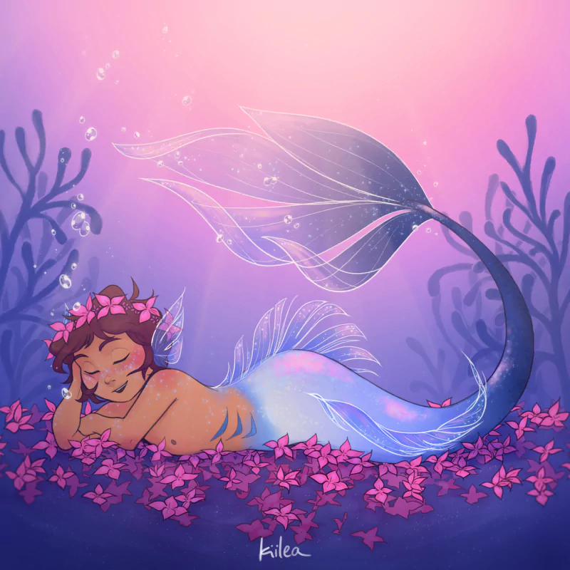 Sci Fi sea brown hair tail merman Lance (Voltron) fantasy mermaid Image