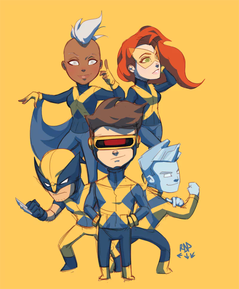 Scott Summers Marvel Girl mutant chibi Iceman (Marvel Comics) Jean Grey Storm (Marvel Comics) Wolverine Cyclops (Marvel Comics) Comic X-Men Image