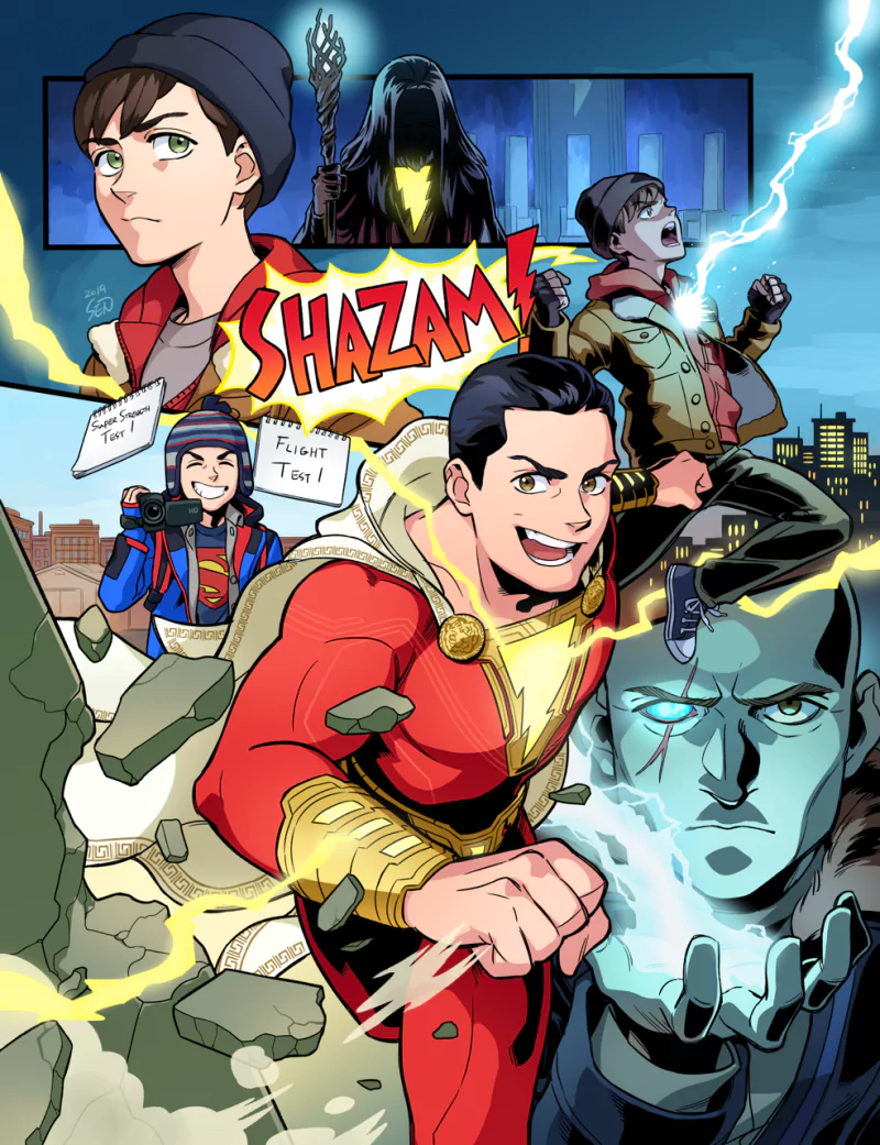Shazam (Movie) Shazam (DC Comics) Billy Batson DC Comics Freddy Freeman (DC Comics) movie Image