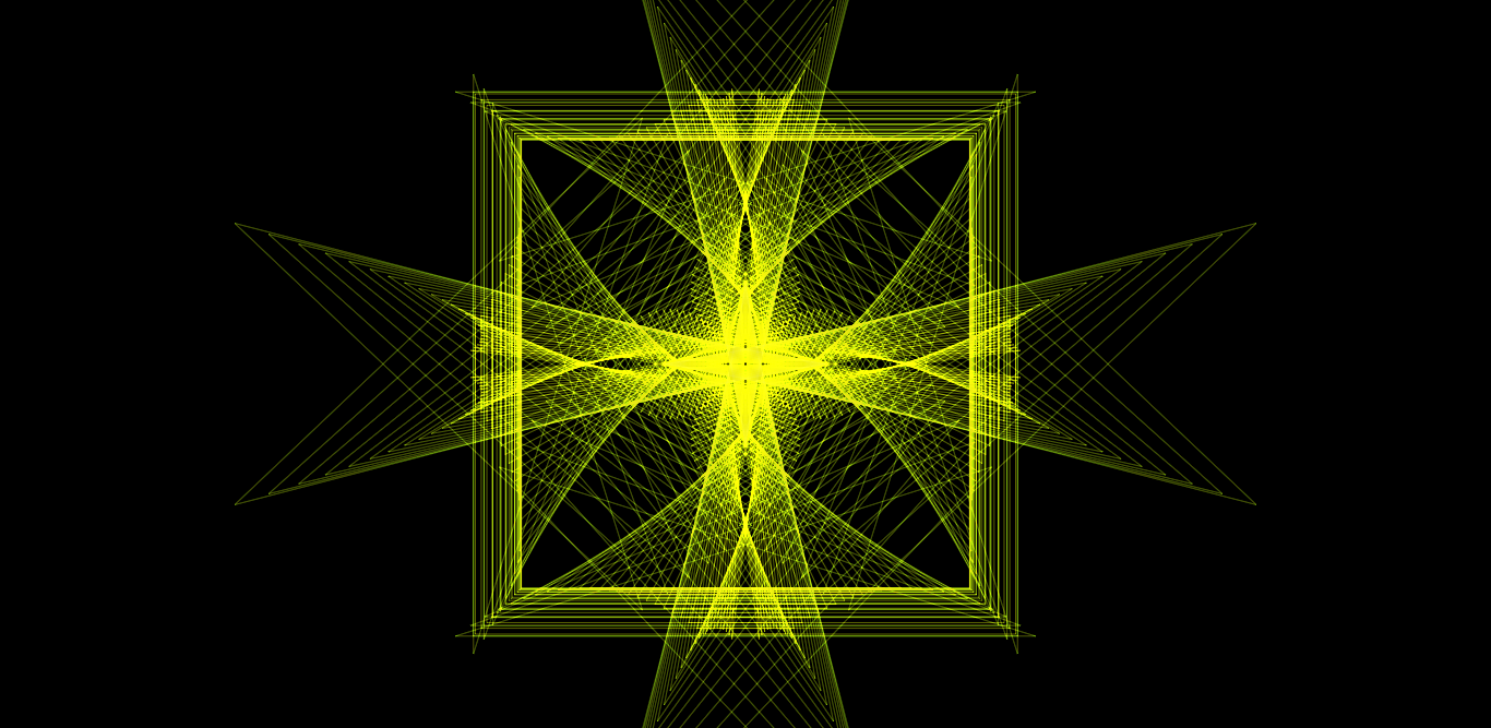 Yellow Fractal on a Black Background by lonewolf6738 by lonewolf6738