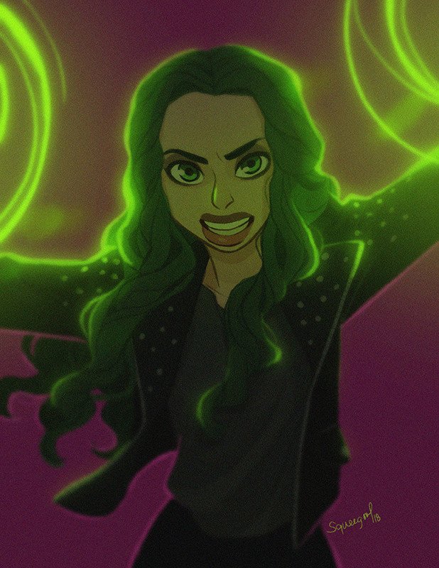 Download Lorna Dane Green Hair Mutant Polaris (Marvel Comics) TV Show The Gifted Art