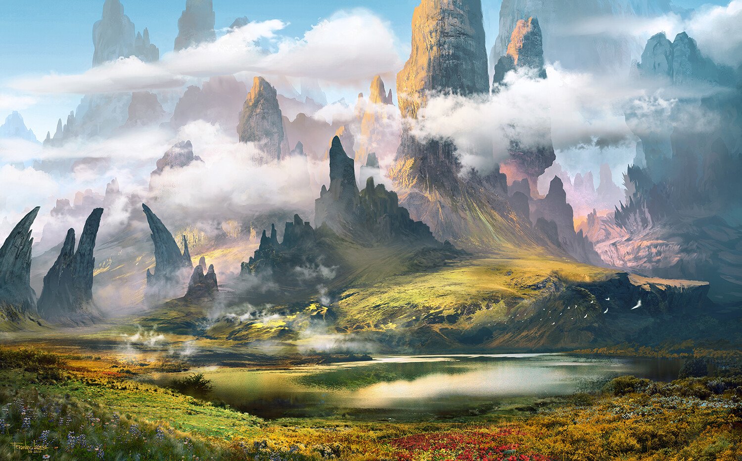 Download Mountain Fantasy Landscape Fantasy Landscape Art