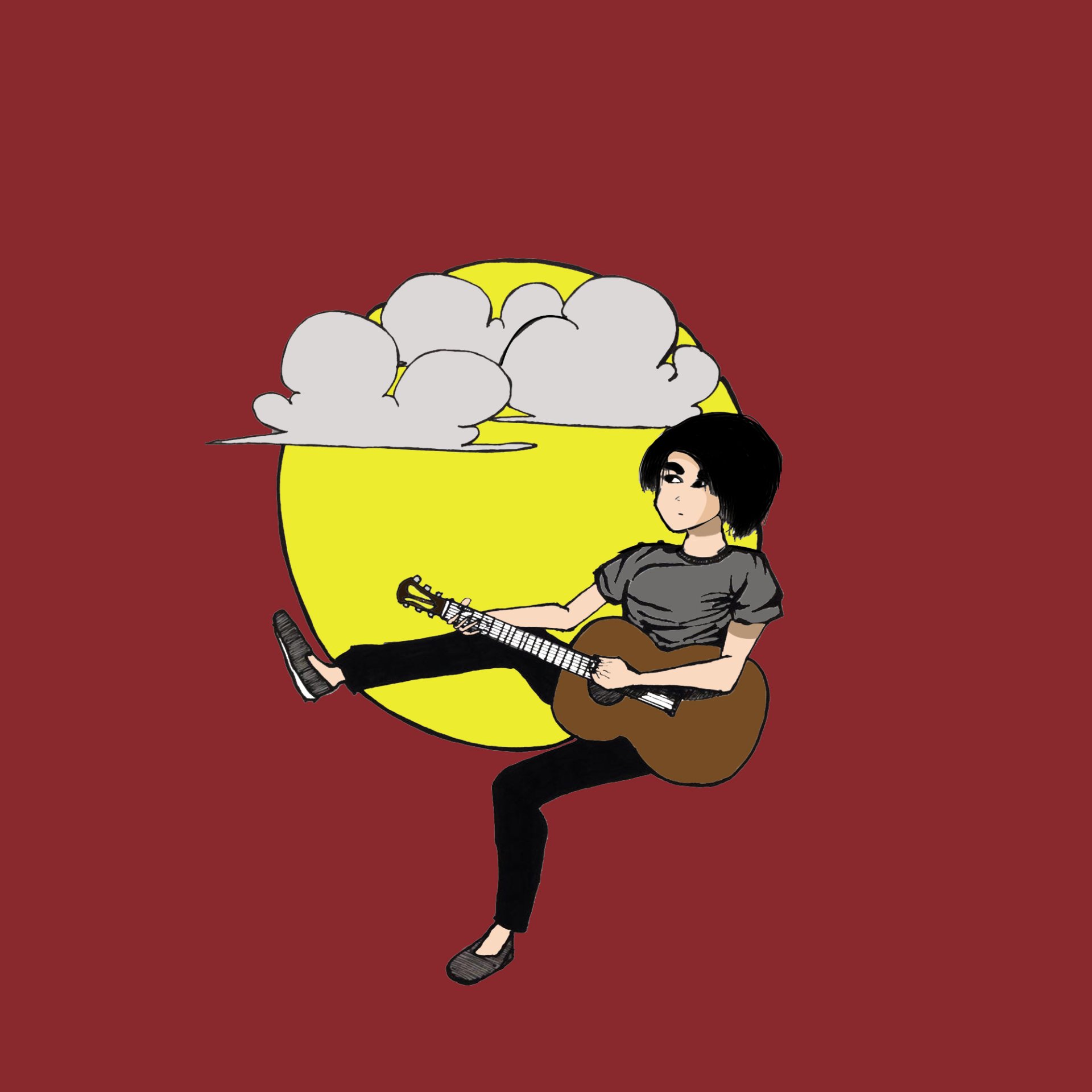 Moon Guitar by zkwnism