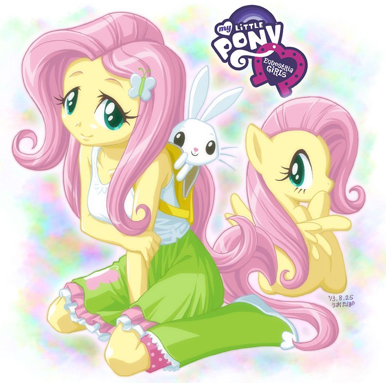 Download Logo Pink Hair Human Pony Angel Bunny Fluttershy (My Little Pony) Movie My Little Pony: Equestria Girls Art