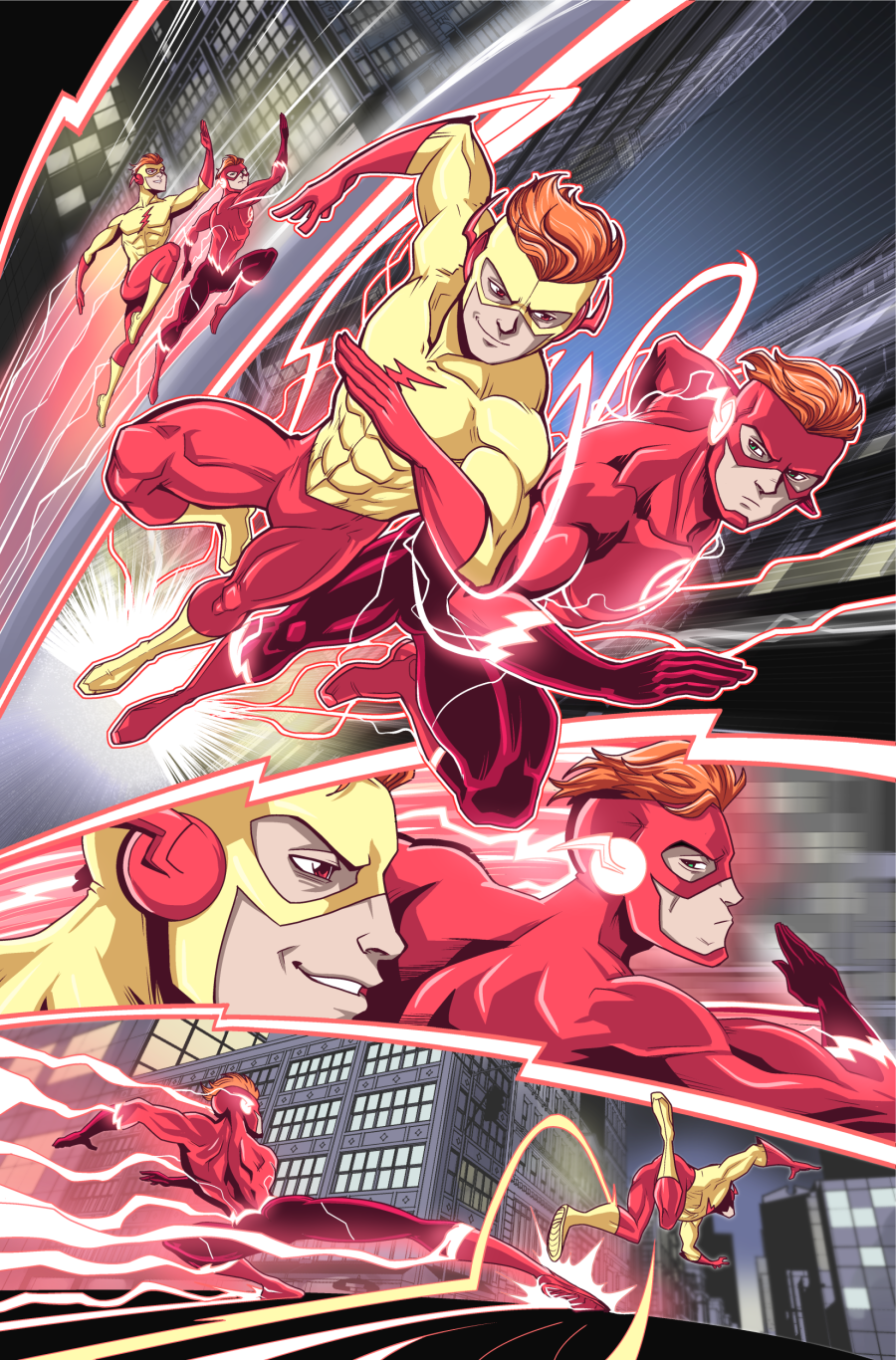 Download DC Comics Red Hair Teen Titans Flash Wally West Comic Kid Flash Art