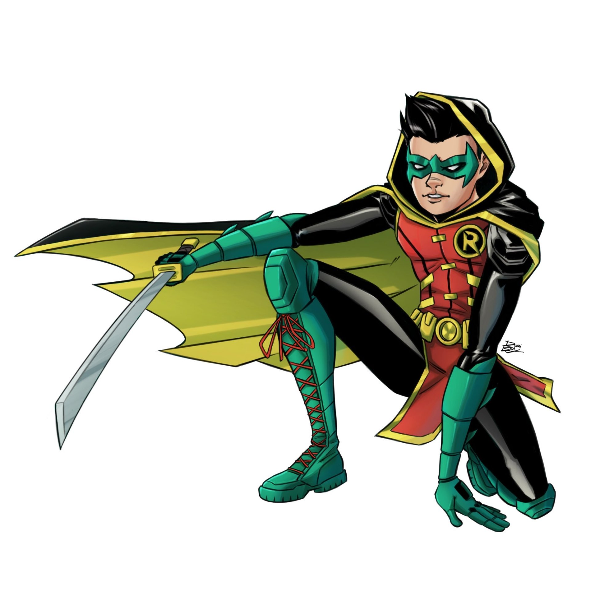 Download DC Comics Damian Wayne Robin (DC Comics) Comic Super-Sons Art