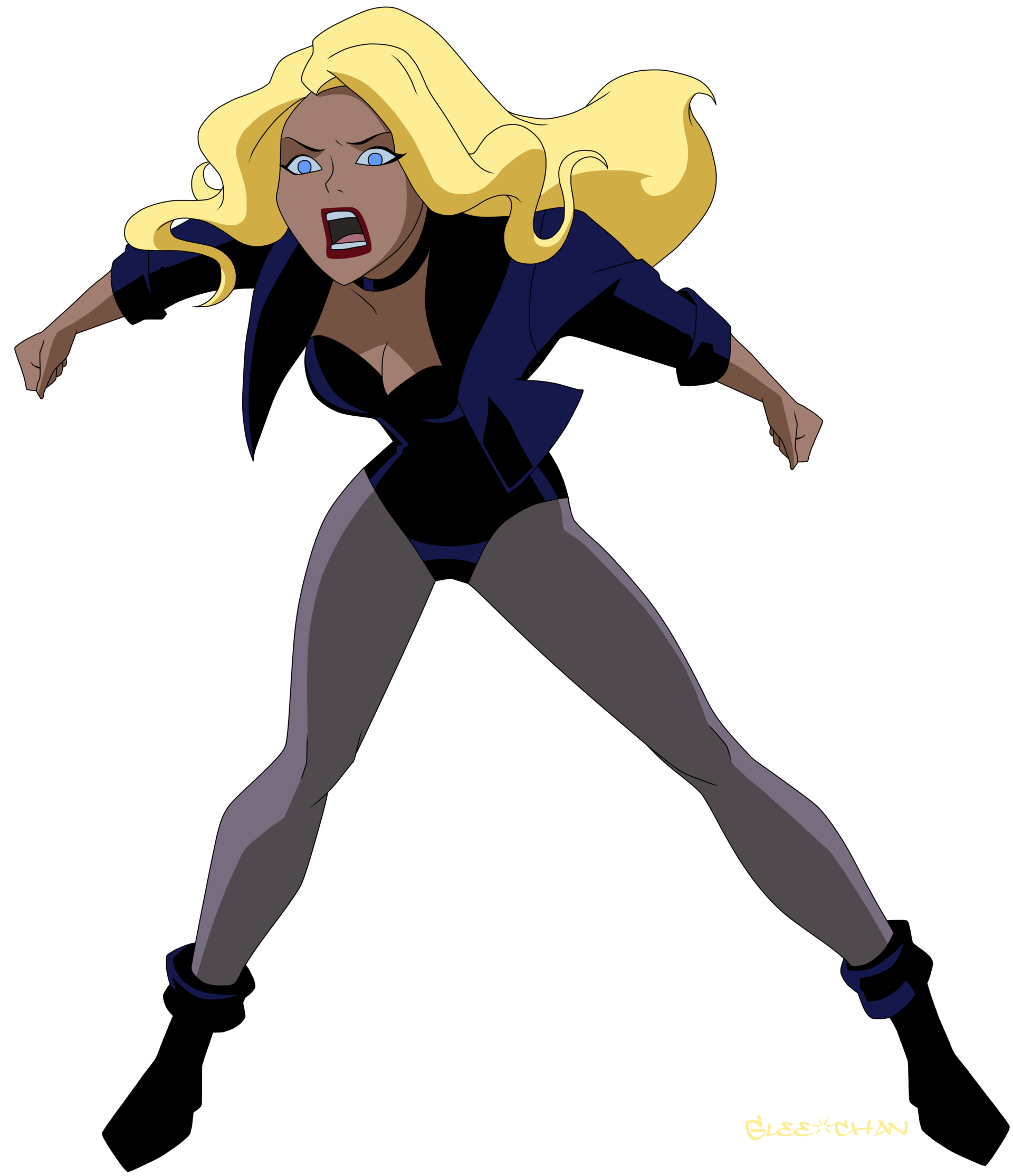 Download Blonde Dinah Lance Black Canary TV Show Justice League Unlimited Art