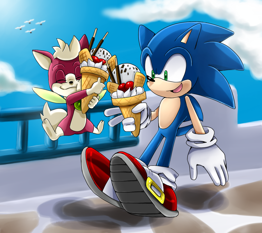Download Ice Cream Sonic The Hedgehog Chip (Sonic The Hedgehog) Video Game Sonic Unleashed Art