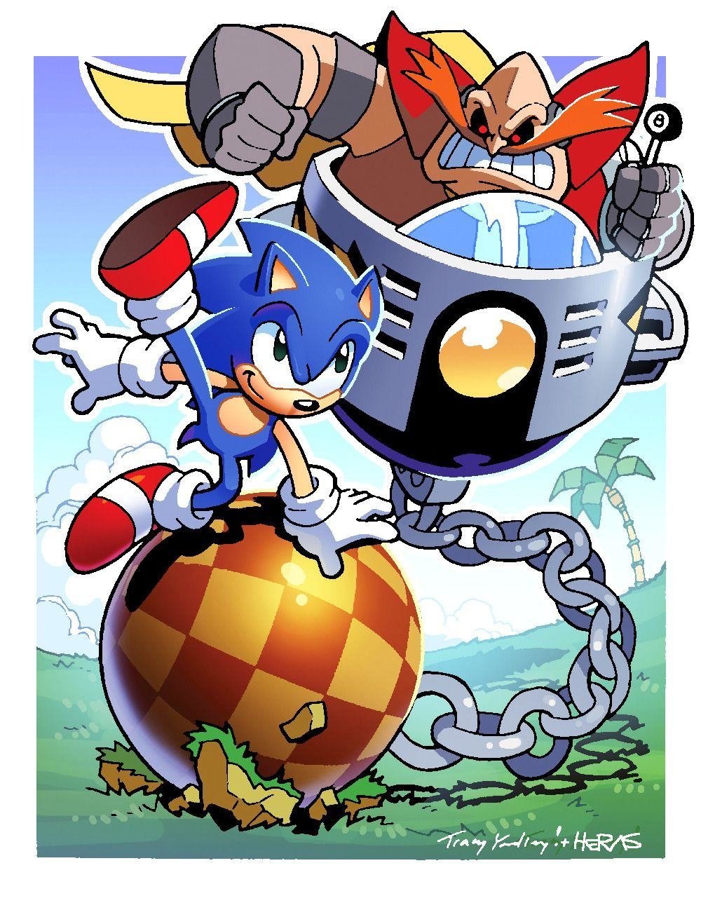 Download Classic Sonic Doctor Robotnik Video Game Sonic The Hedgehog Art