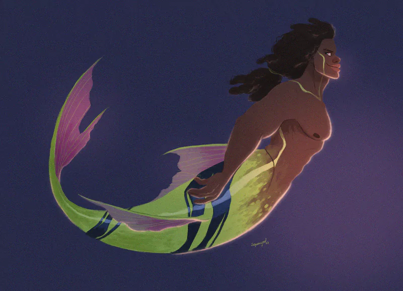 tail merman fantasy mermaid Image