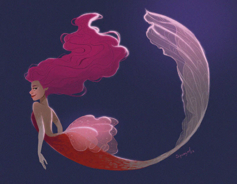 long hair tail fantasy mermaid Image