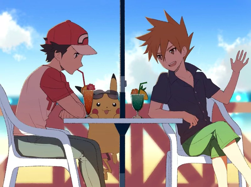 sunglasses cap Pokémon: Sun and Moon Pokemon Pikachu Blue (Pokémon) Red (Pokémon) video game Image