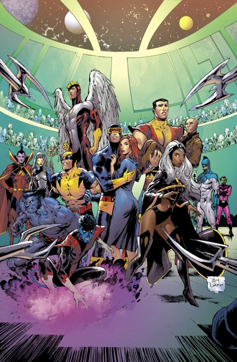 Skrull (Marvel Comics) Charles Xavier Colossus Warren Worthington III Angel (Marvel Comics) Nightcrawler (Marvel Comics) Beast (Marvel Comics) Wolverine Storm (Marvel Comics) Jean Grey Cyclops (Marvel Comics) Comic X-Men Image