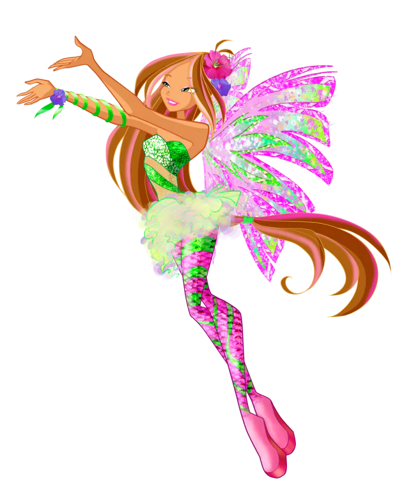 two-toned hair brown hair wings fairy Flora (Winx Club) TV Show Winx Club Image