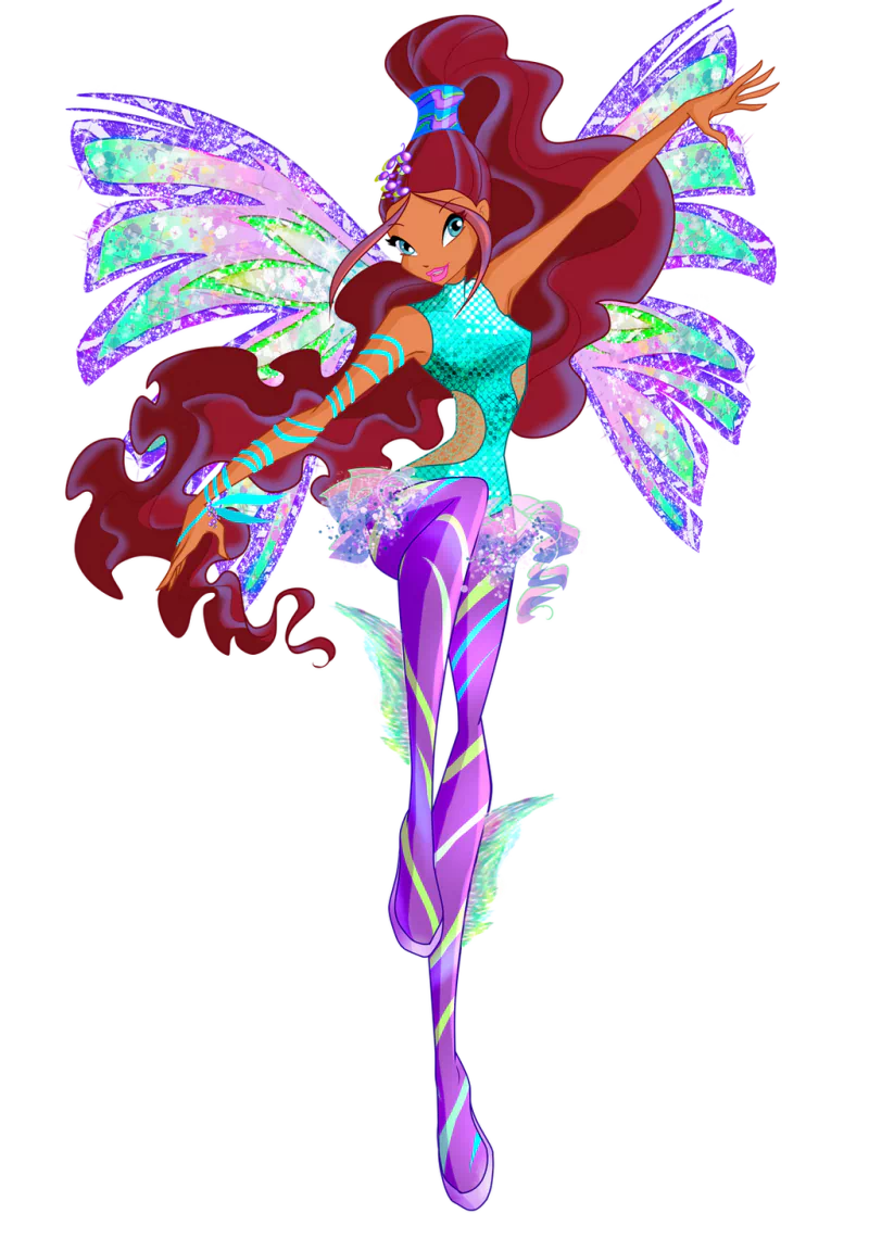 two-toned hair brown hair long hair fairy wings Aisha (Winx Club) TV Show Winx Club Image