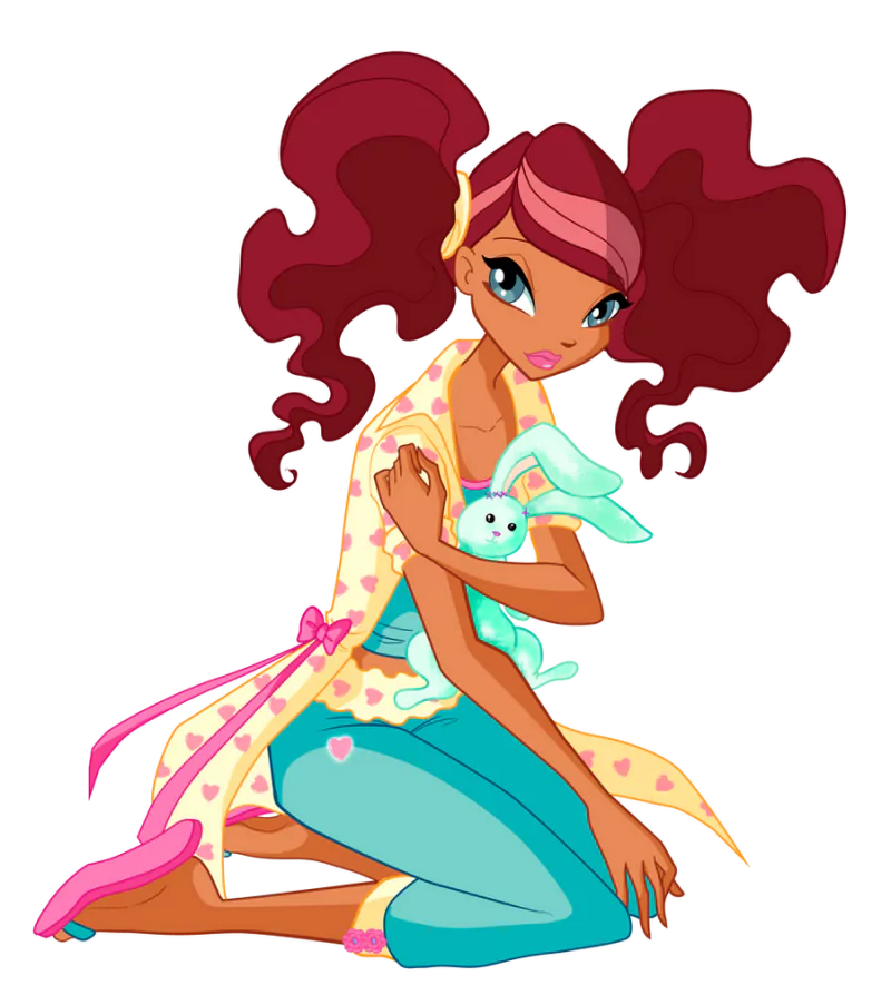 two-toned hair brown hair slipper pajamas Aisha (Winx Club) TV Show Winx Club Image