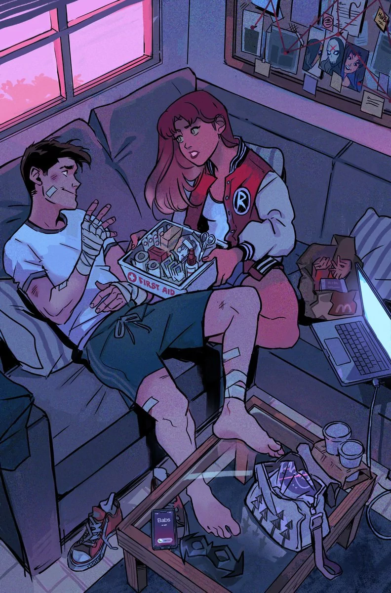 Koriand'r bandage shorts feet Starfire (DC Comics) Dick Grayson Comic Teen Titans Image