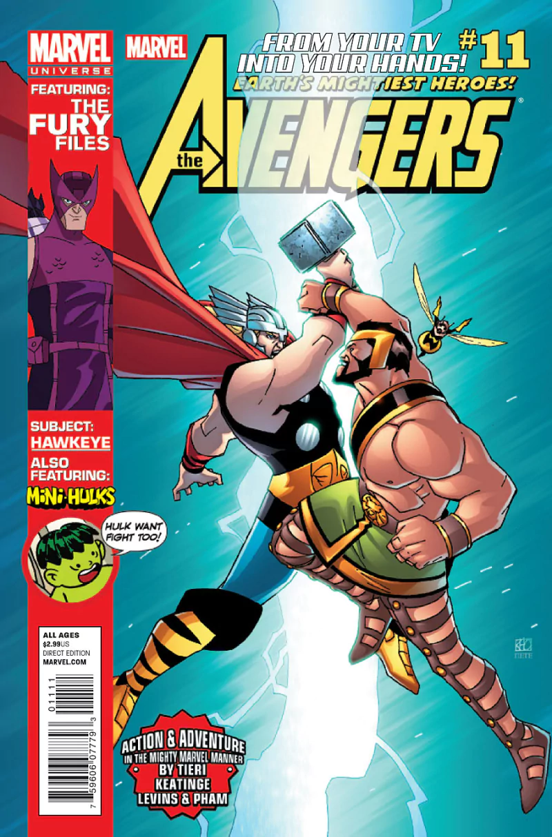 Thor Hawkeye Hercules (Marvel Comics) Janet van Dyne Wasp (Marvel Comics) Comic The Avengers: Earth's Mightiest Heroes Image