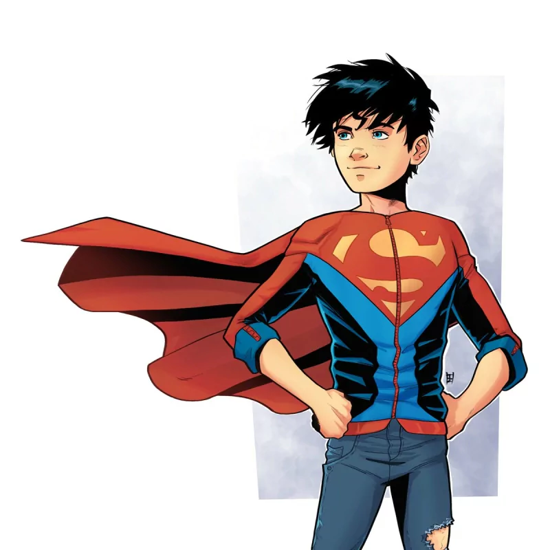 cape black hair DC Comics Superboy Jon Kent Comic Super-Sons Image