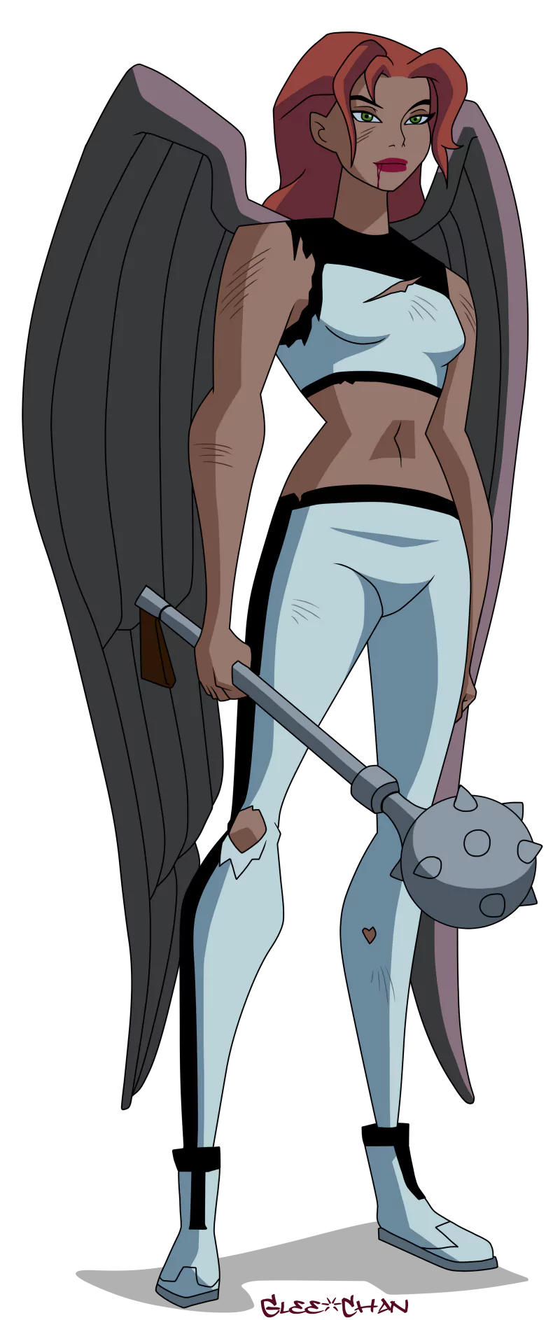 red hair wings mace Hawkgirl (DC Comics) TV Show Justice League Unlimited Image