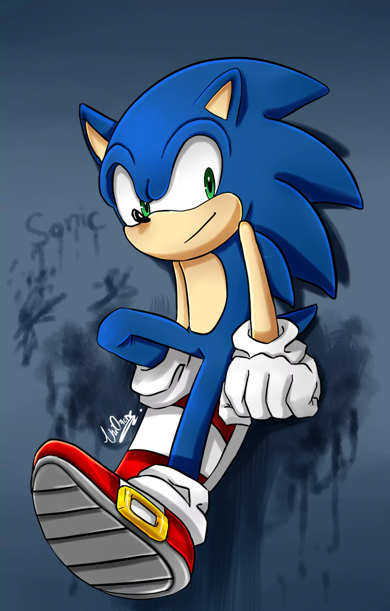 sneakers green eyes video game Sonic the Hedgehog Image