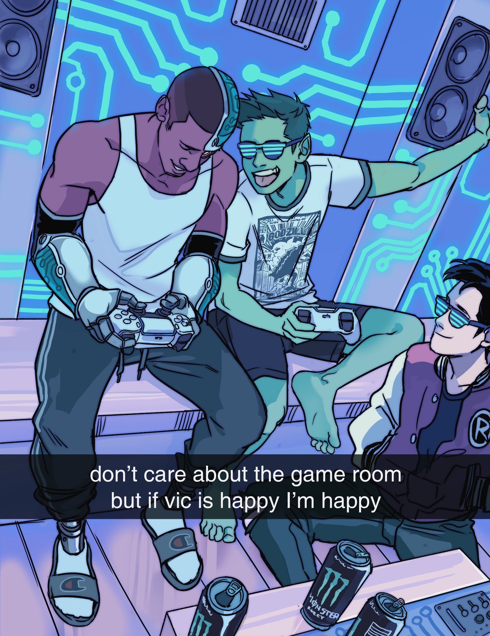 Download Glasses Feet Victor Stone Dick Grayson Garfield Logan Cyborg ...