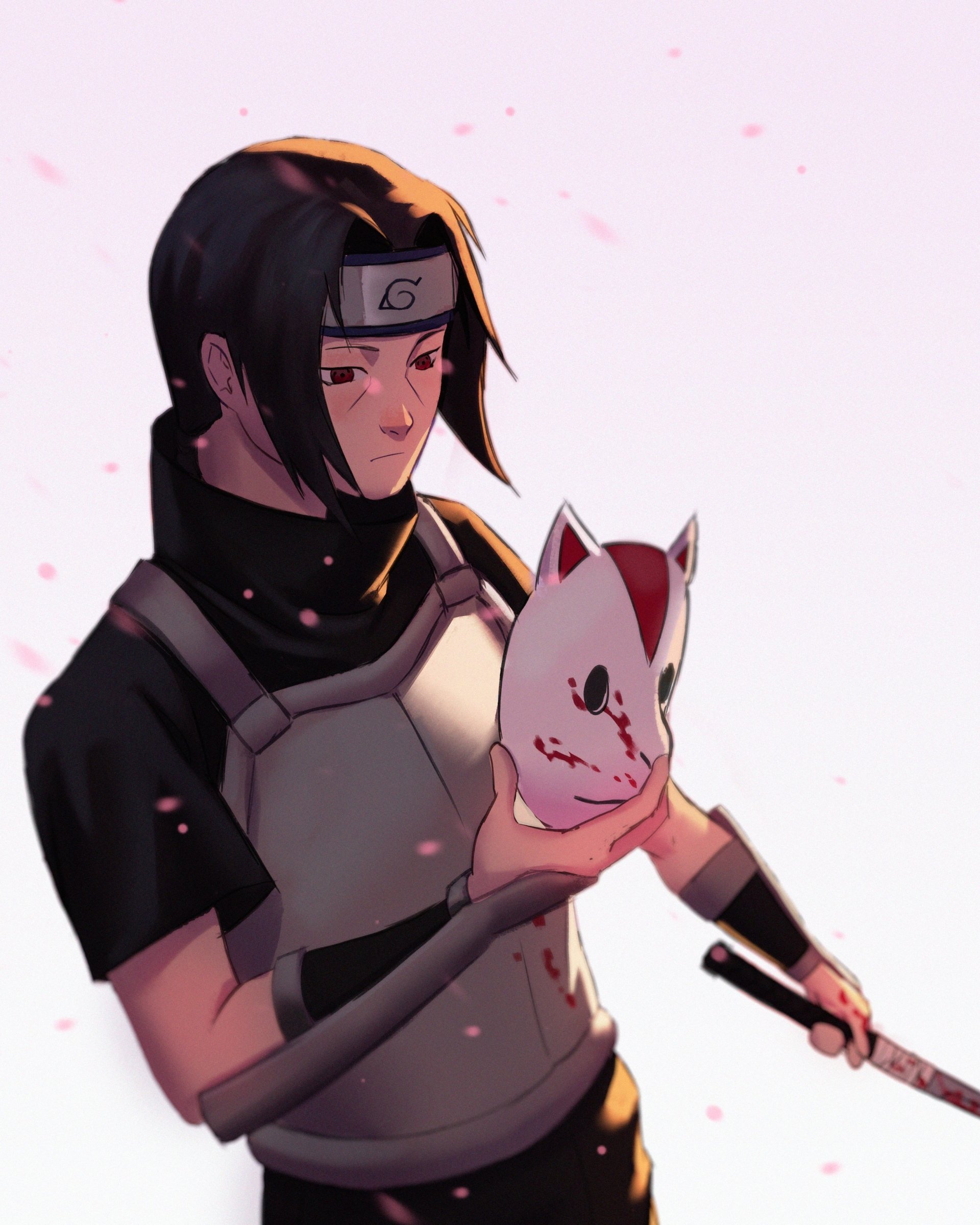 Download Mask Black Hair Itachi Uchiha Anime Naruto Art