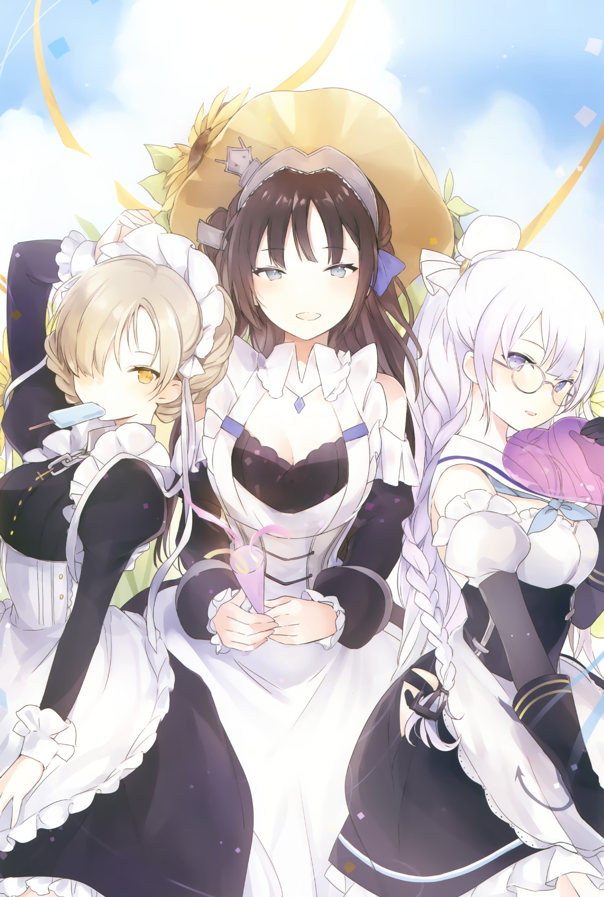 Download Sheffield (Azur Lane) Newcastle (Azur Lane) Edinburgh (Azur Lane) Anime Azur Lane Art