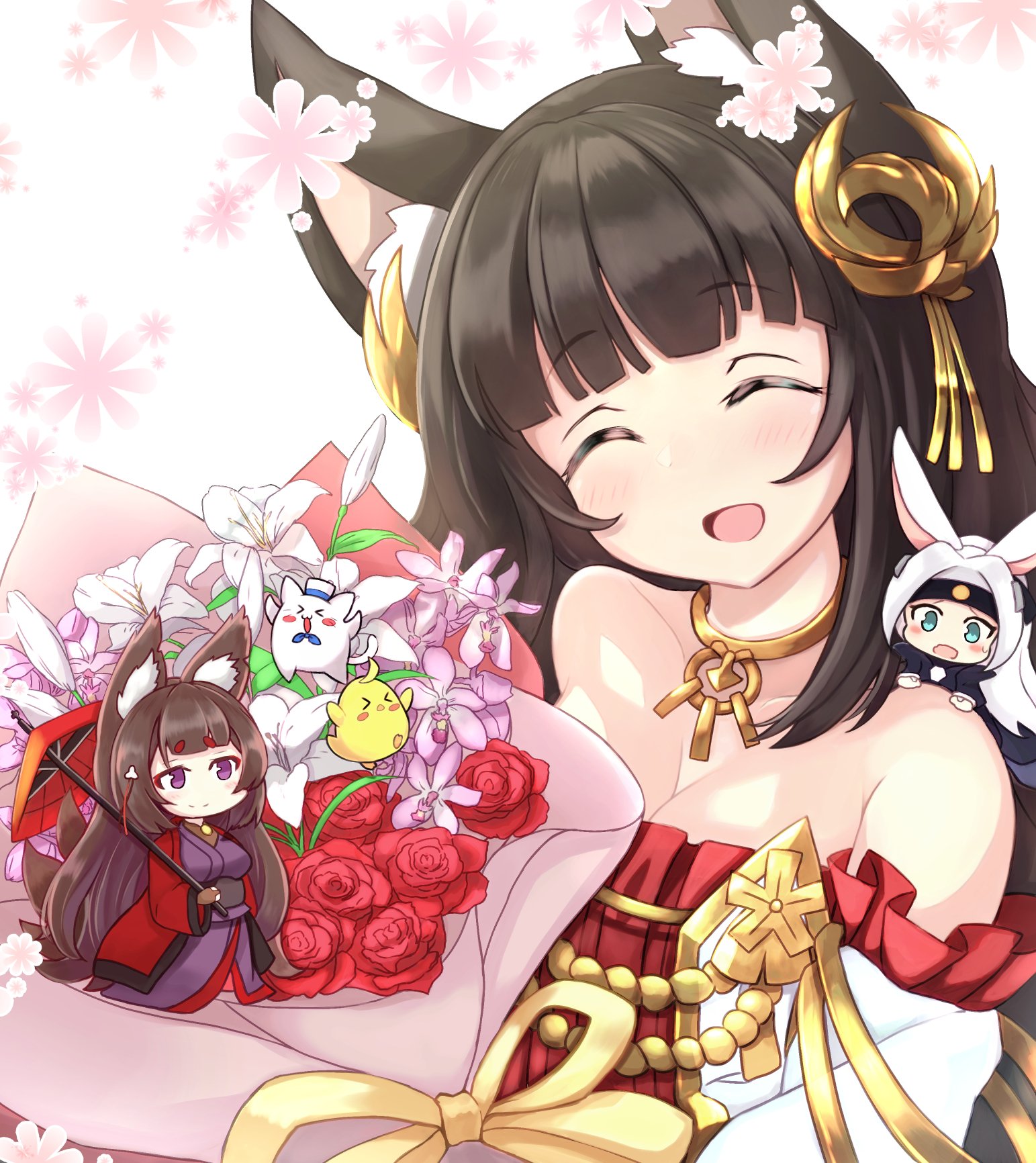 Download Meowfficers (Azur Lane) Amagi (Azur Lane) Hiryuu (Azur Lane) Nagato (Azur Lane) Anime Azur Lane Art