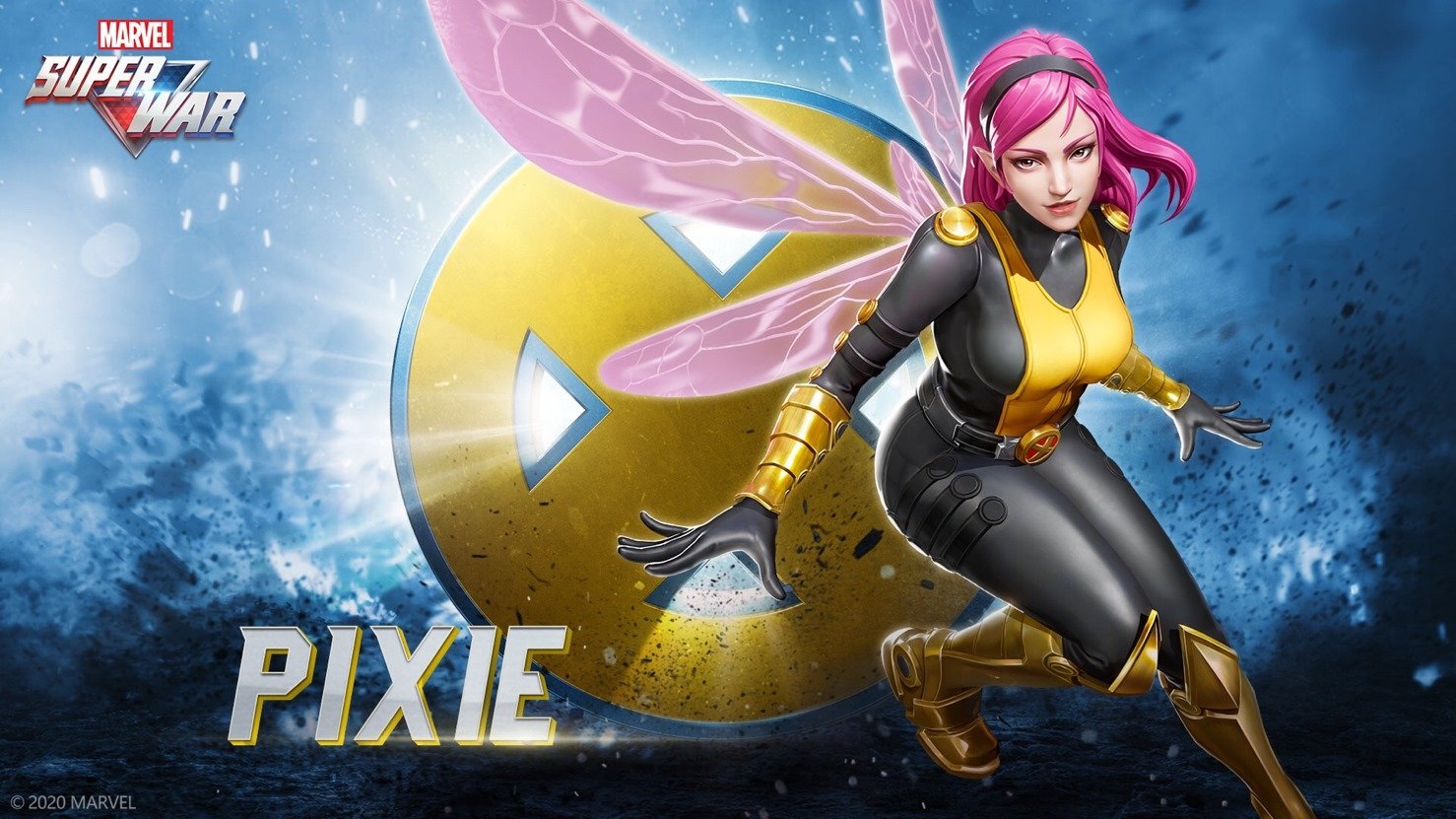 Download Pink Hair Logo Pointed Ears Wings Pixie (Marvel Comics) Video Game Marvel Super War Art