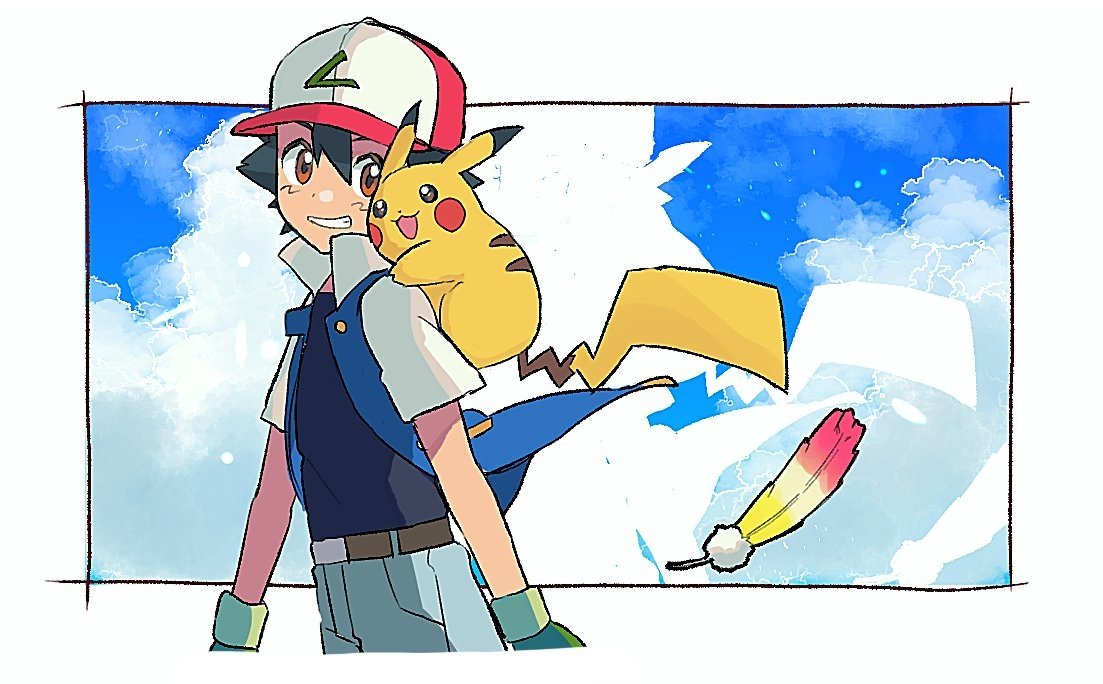Download Cap Smile Pokemon Feather Pikachu Ash Ketchum Anime Pokémon The Movie: I Choose You! Art